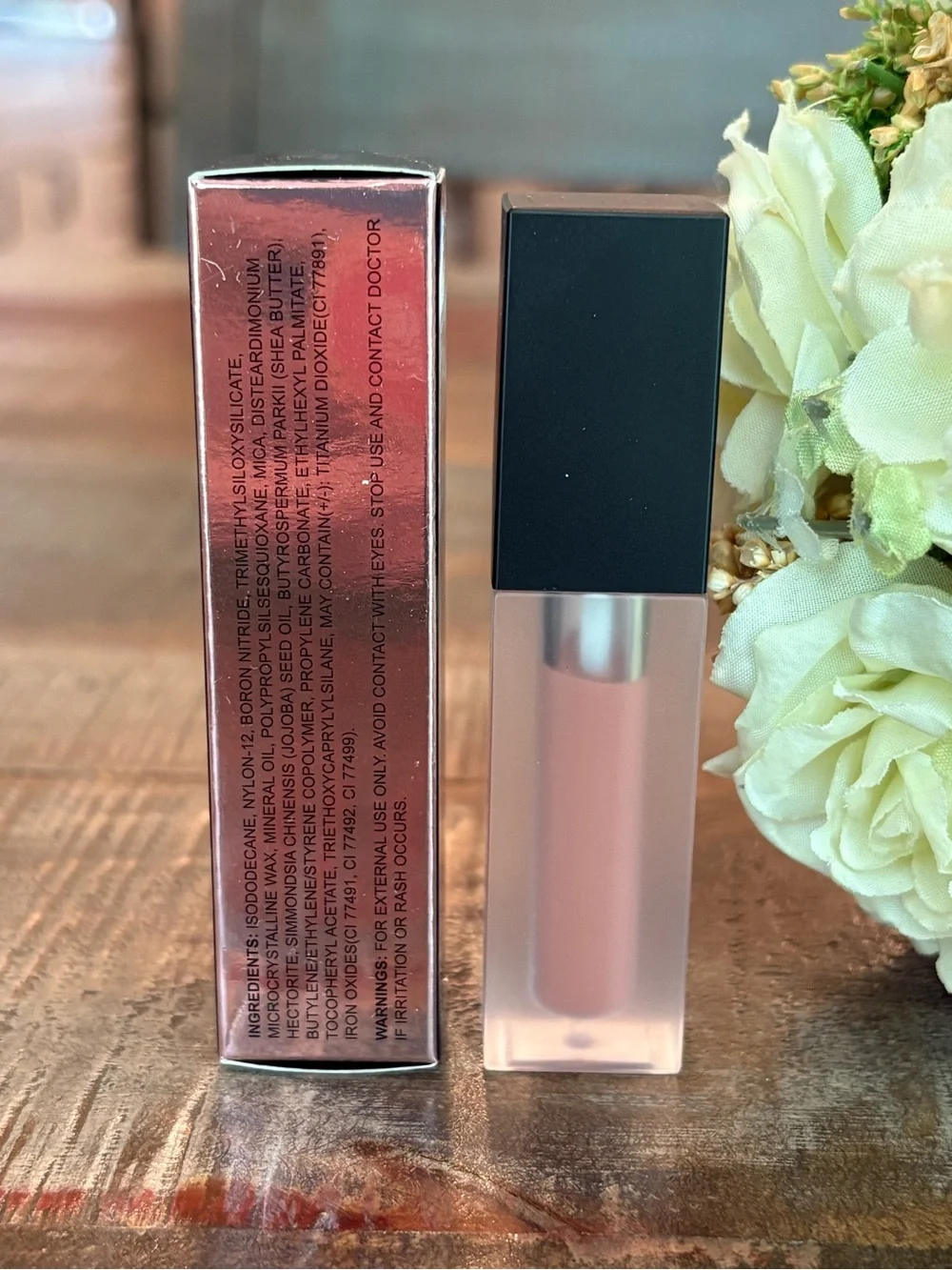 New REALHER Matte LIQUID LIPSTICK in I AM ENOUGH {Warm Nude}